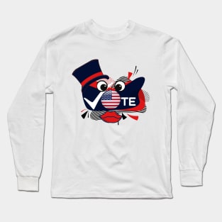 Funny Face Vote Long Sleeve T-Shirt